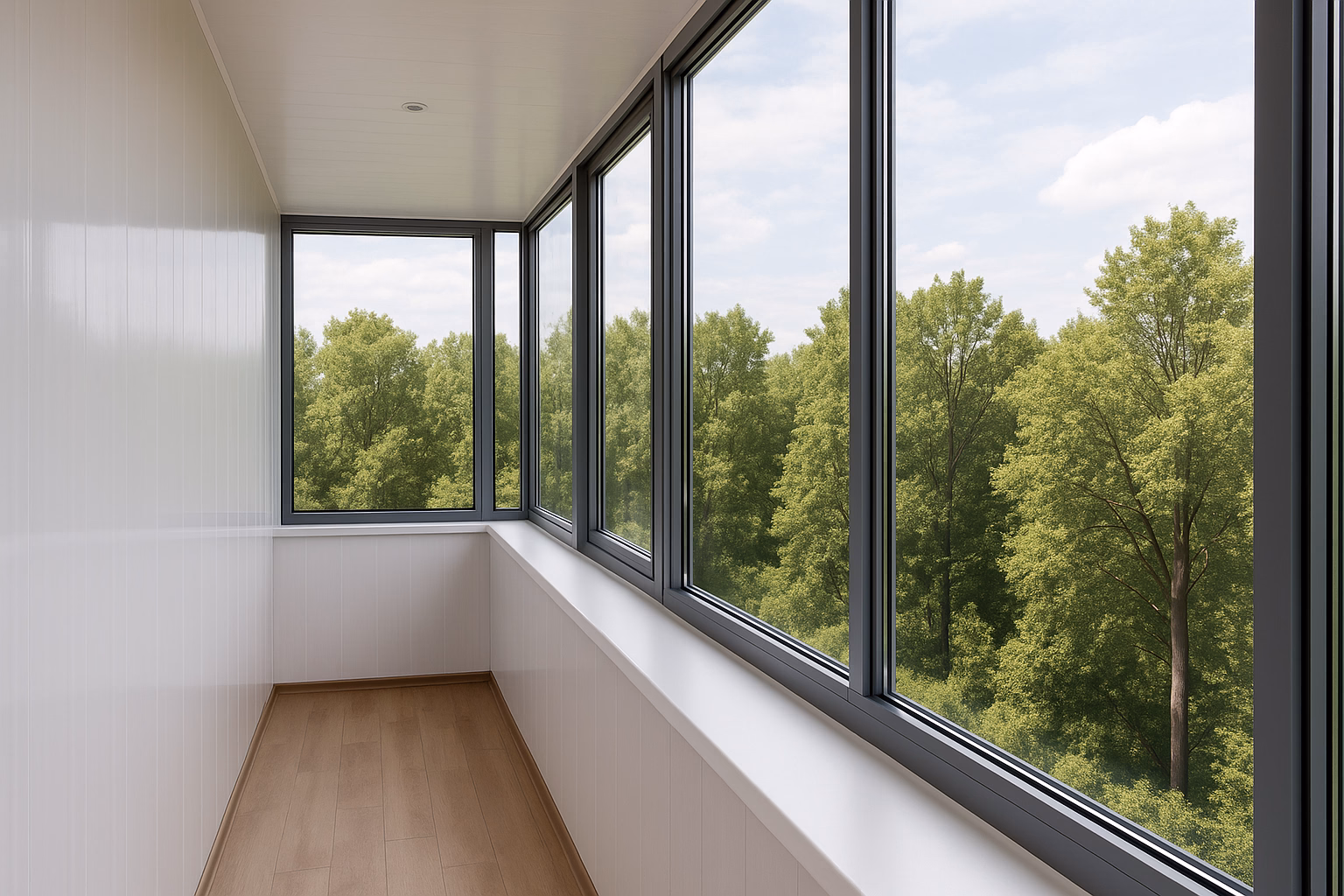 Остекление балконов алюминиевым профилем